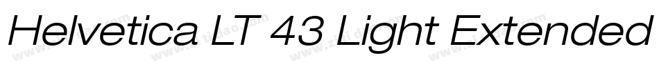 Helvetica LT 43 Light Extended字体转换